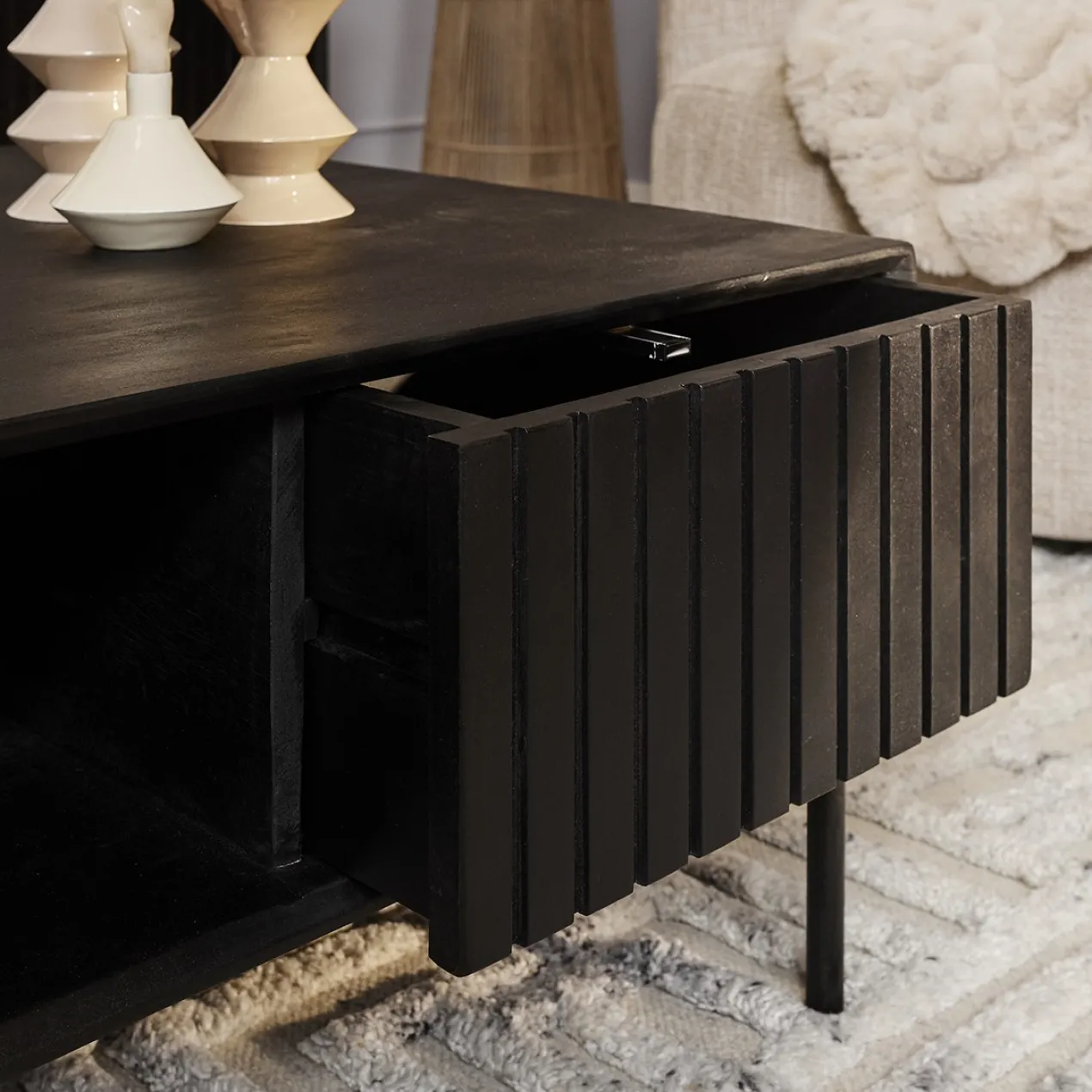Salontafel De Bokke vierkant Zwart