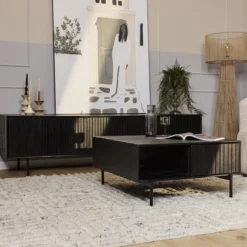 Salontafel De Bokke vierkant Zwart