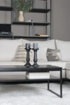 Salontafel Delhi rond zwart