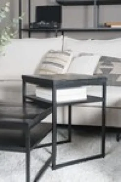 Salontafel Delhi rond zwart