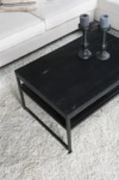 Salontafel Delhi rond zwart