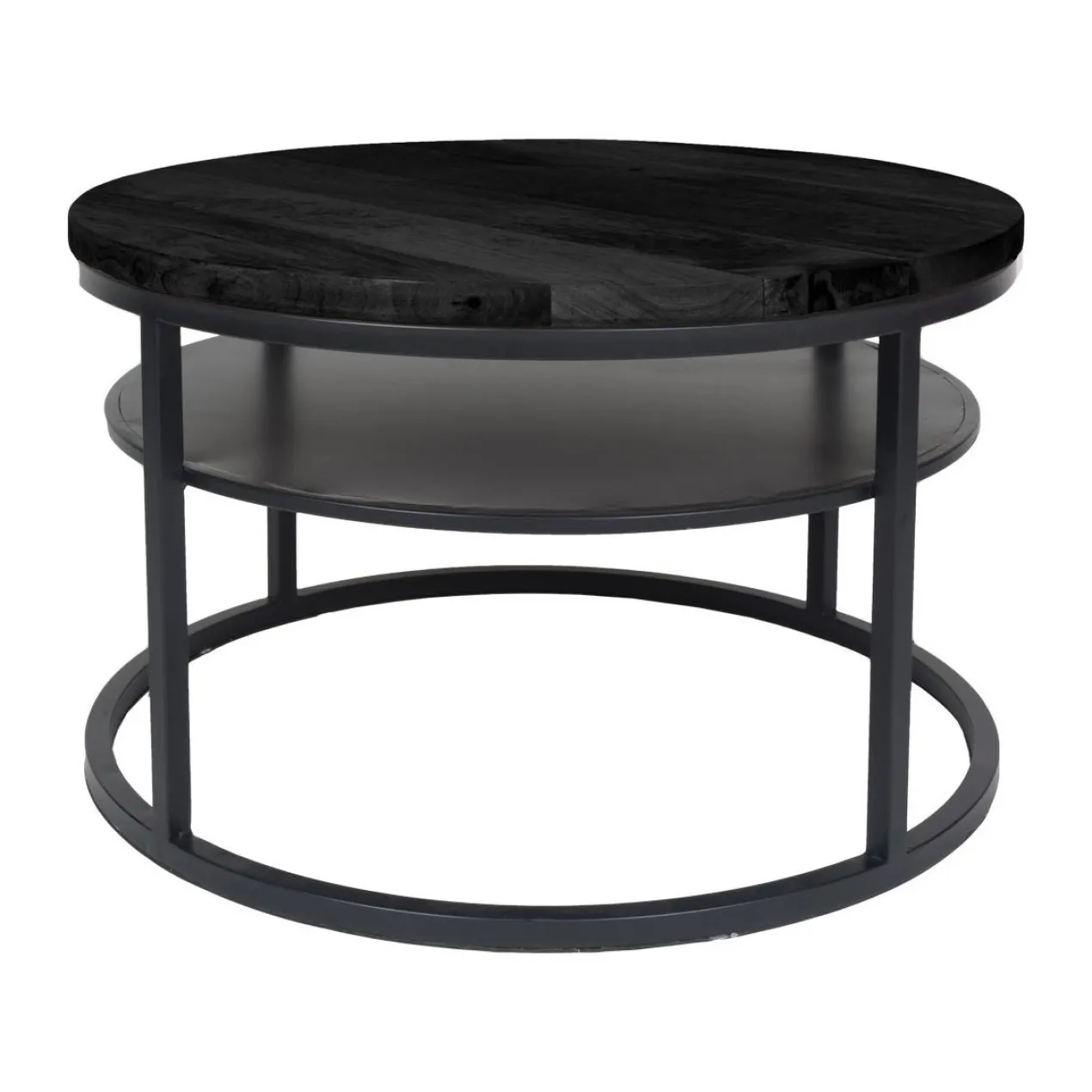 Salontafel Delhi rond zwart