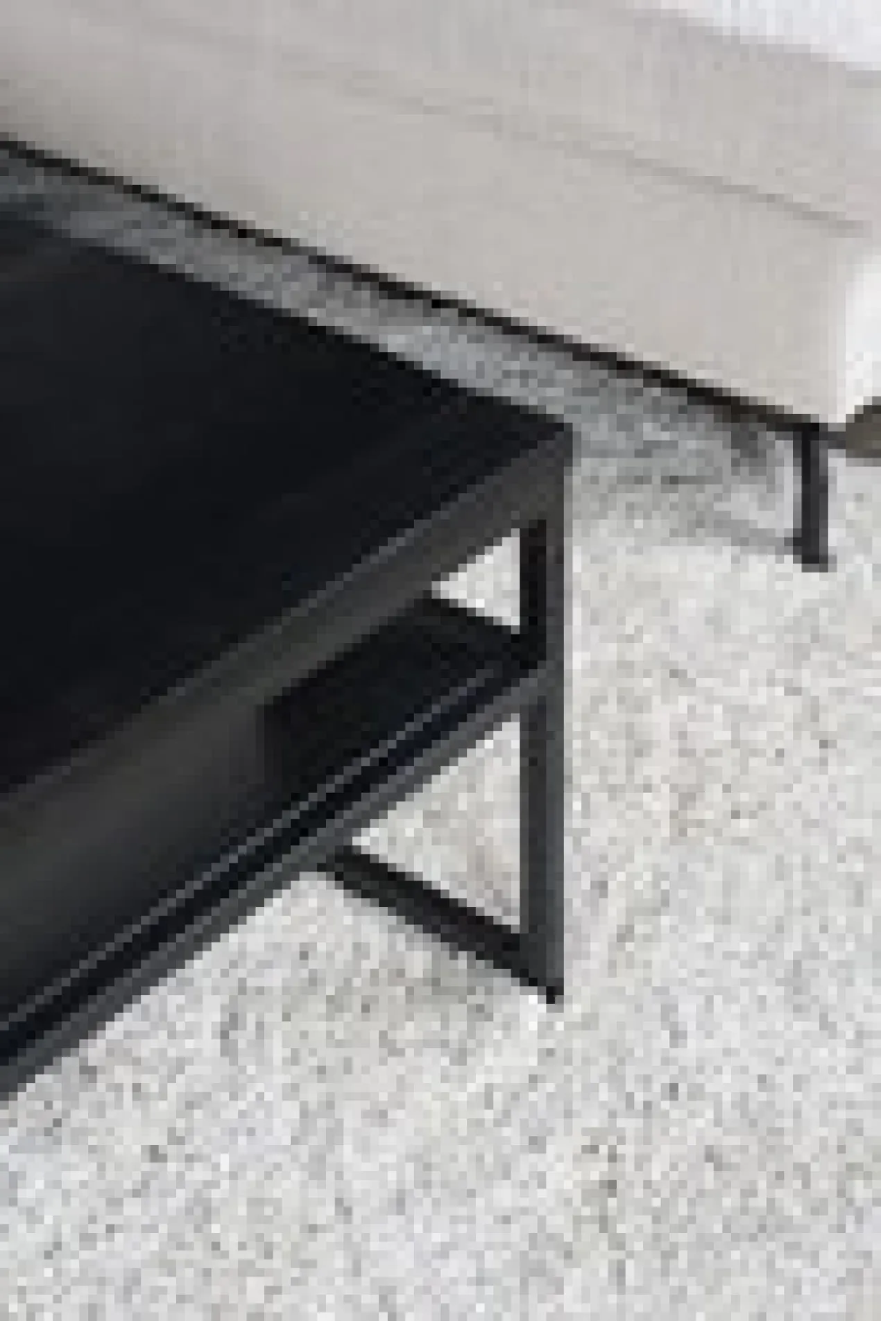 Salontafel Delhi rond zwart