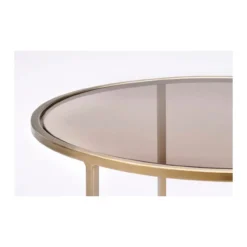 Salontafel Duarte glas en goud - set van 2