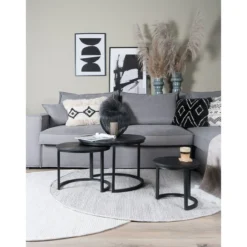 Salontafel Erjan Zwart - Set van 3
