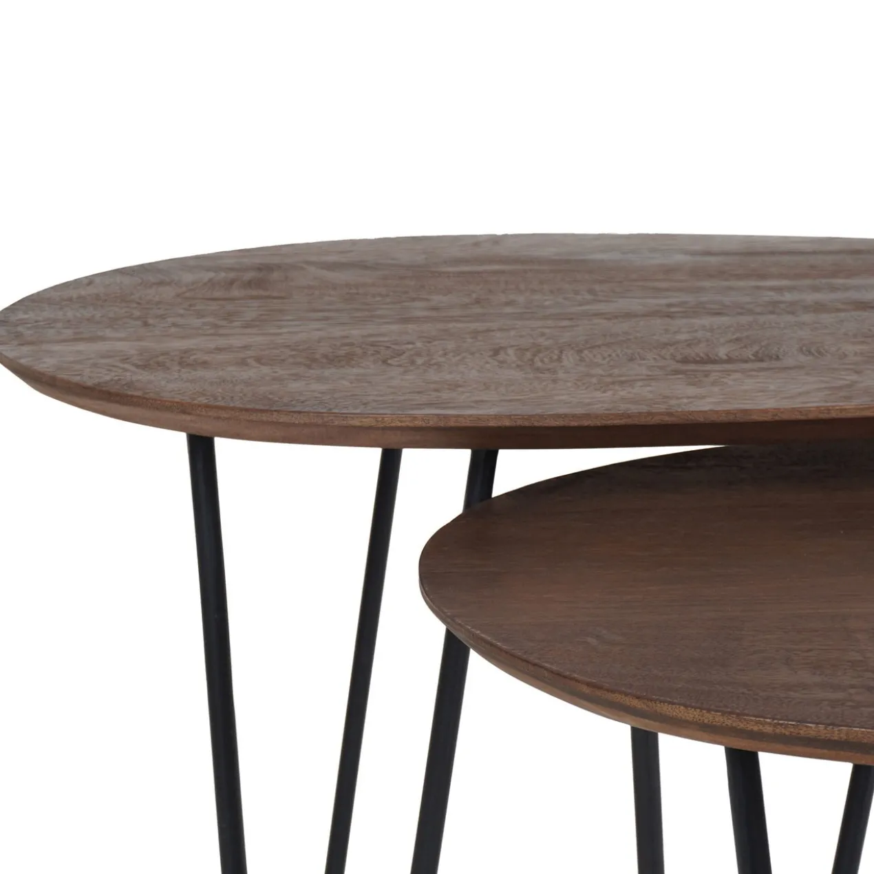 Salontafel Fabio Espresso Mangohout – Set van 2
