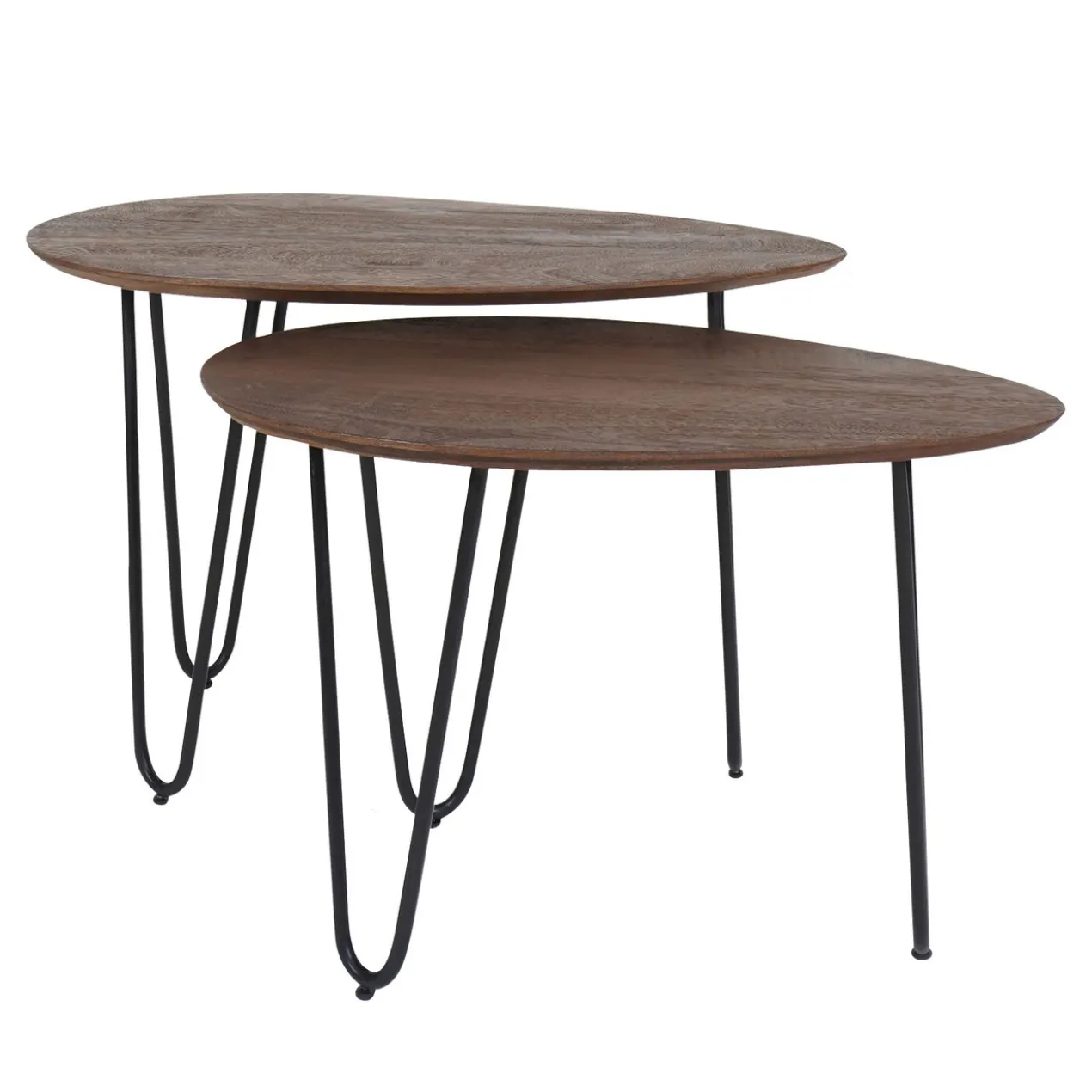 Salontafel Fabio Espresso Mangohout – Set van 2