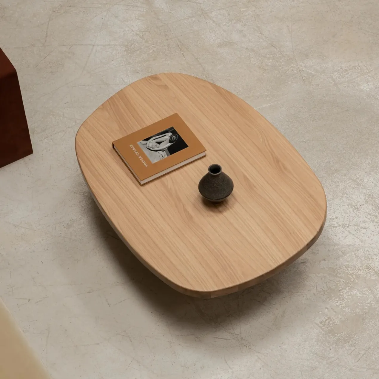 Salontafel Federico Pebbles 100,5x70x3 cm eiken 0008