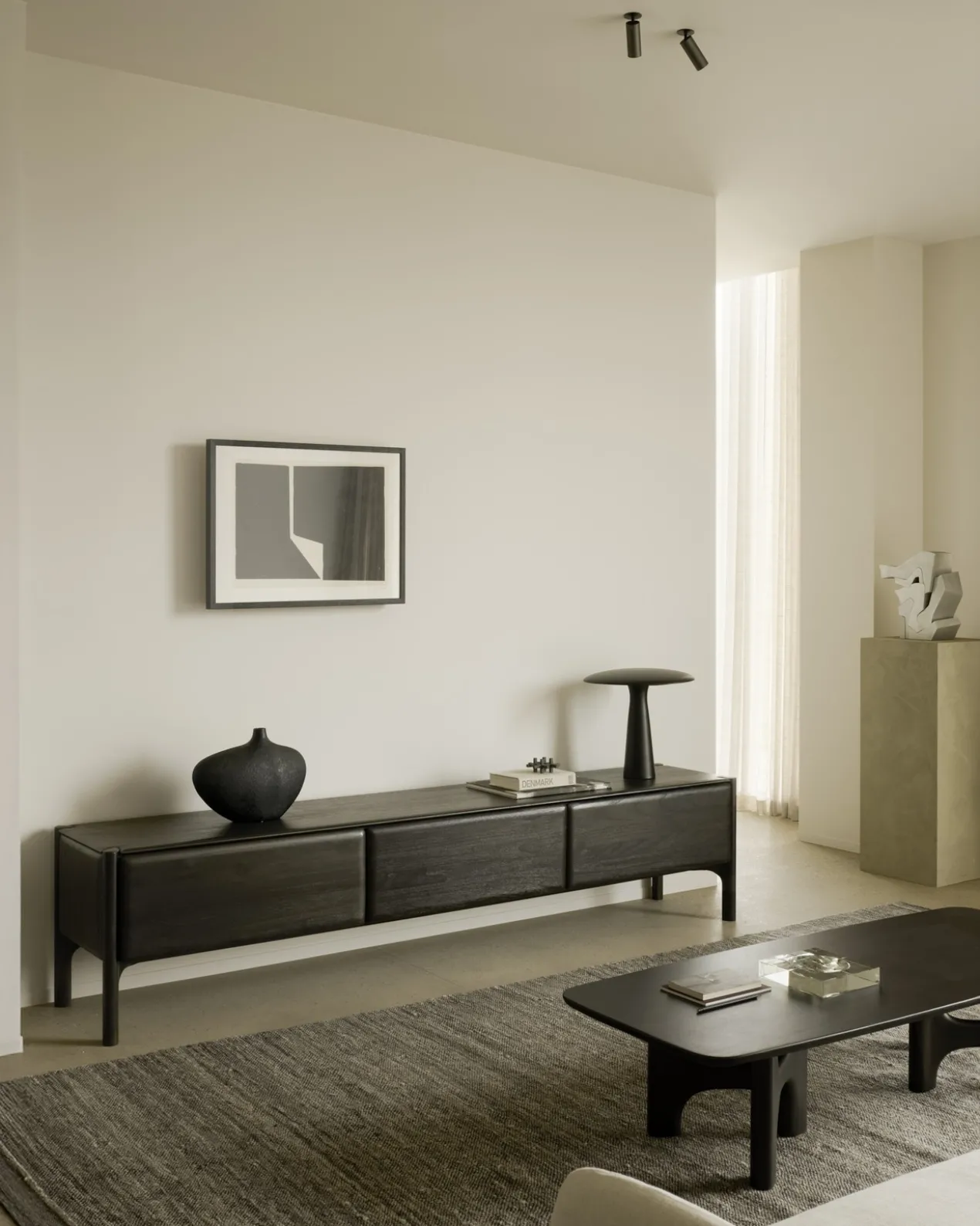 Salontafel Flow mahonie rose brown 150x60 cm