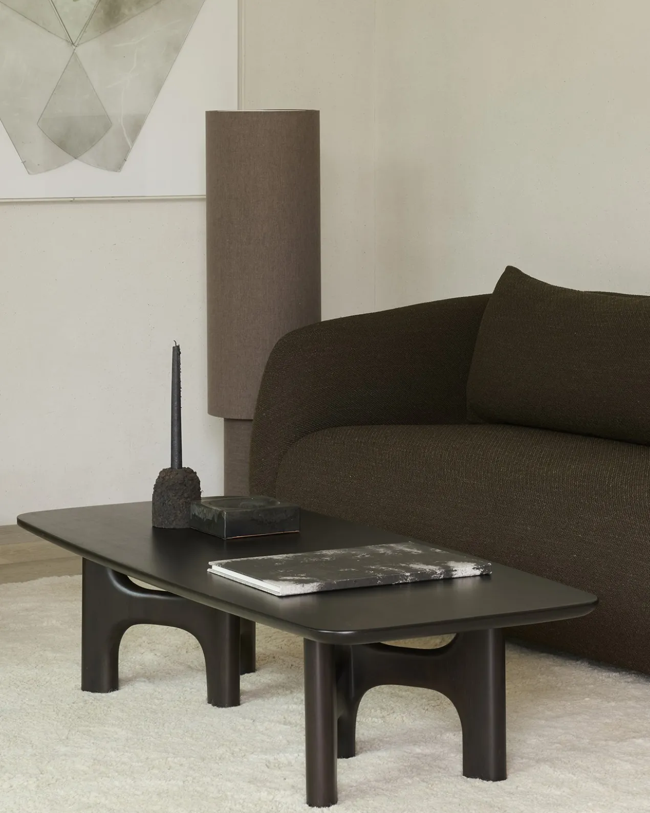 Salontafel Flow mahonie rose brown 150x60 cm