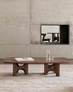 Salontafel Flow teak wild brown 150x60 cm