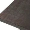 Salontafel Grooves teak zwart/bruin 135x65 cm