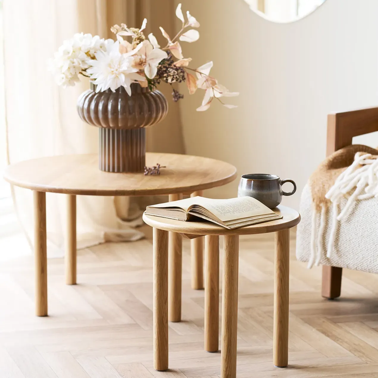 Salontafel Joëlle naturel Ø70 cm