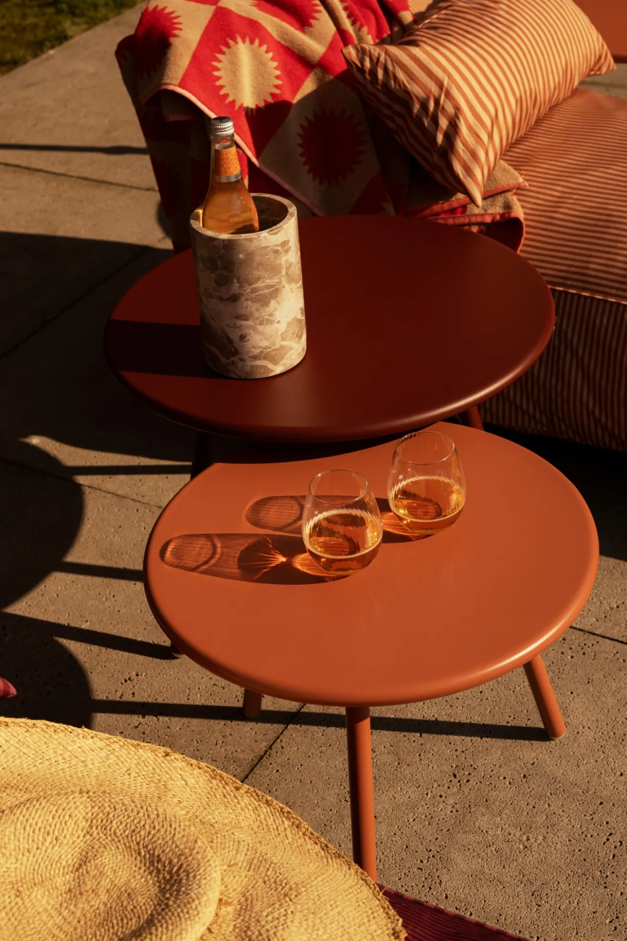 Salontafel Julia bordeaux - set van 2