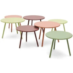 Salontafel Julia bordeaux - set van 2