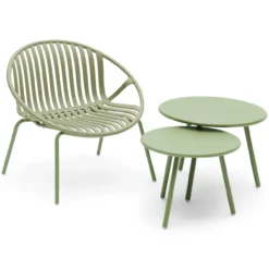 Salontafel Julia warm green - set van 2