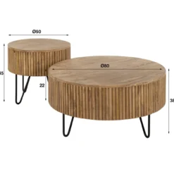 Salontafel Lambda - set van 2