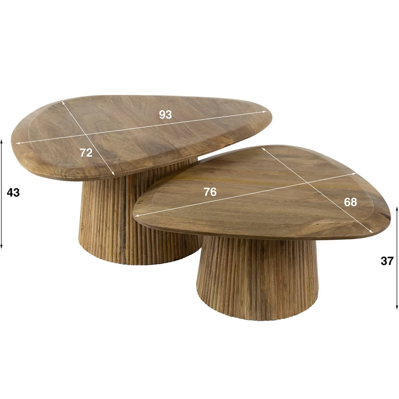 Salontafel Lambda Triangle - set van 2