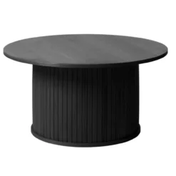 Salontafel Lenn rond Zwart eiken