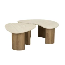 Salontafel Limestone Organisch Duo