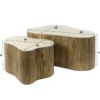 Salontafel Limestone Shamrock - set van 2