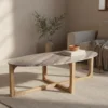 Salontafel Marmer Ovaal Bruin