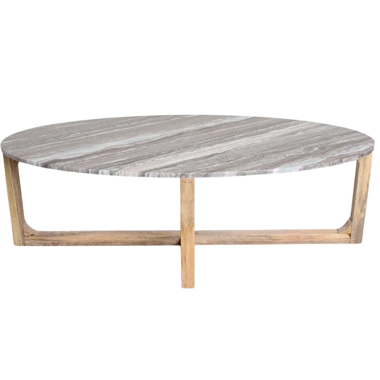 Salontafel Marmer Ovaal Bruin