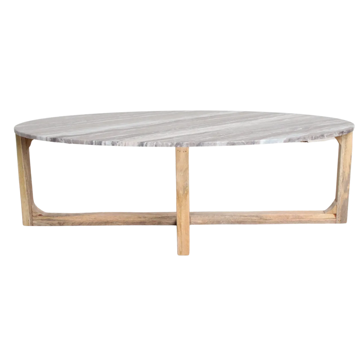 Salontafel Marmer Ovaal Bruin