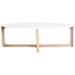 Salontafel Marmer Ovaal Wit