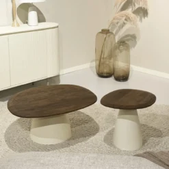 Salontafel Milan hout 86 cm beige