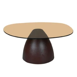 Salontafel Milan rookglas 86 cm bruin