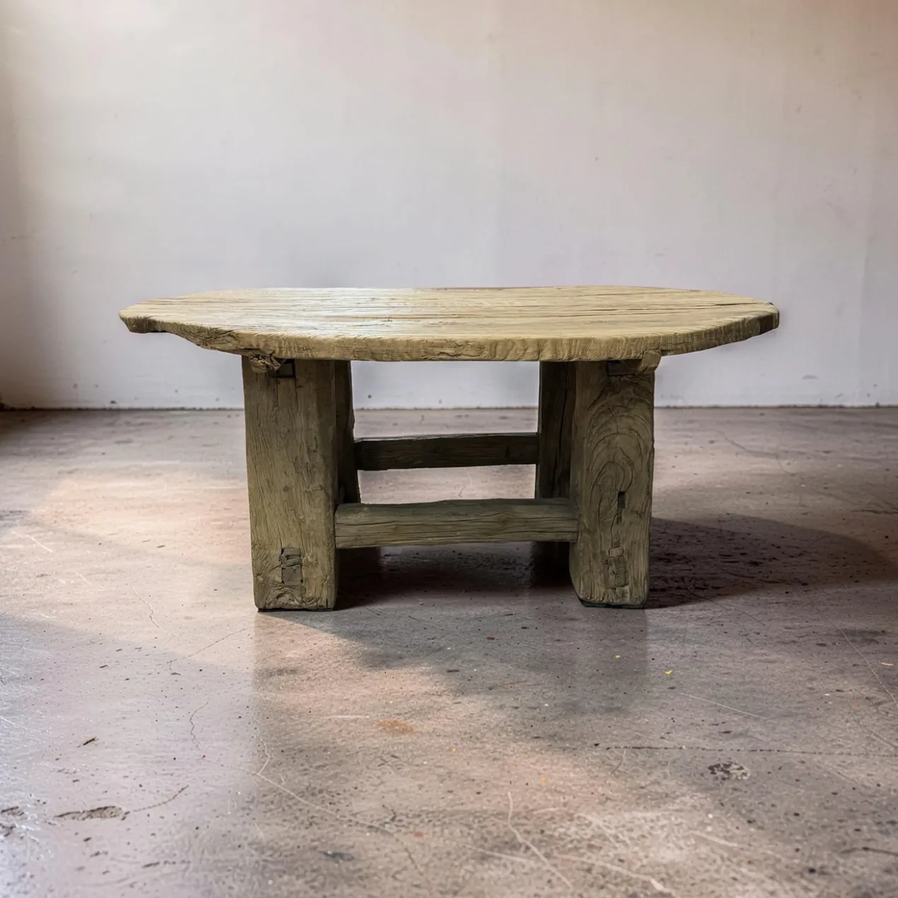 Salontafel naturel Ø135 cm uniek robuust uniek