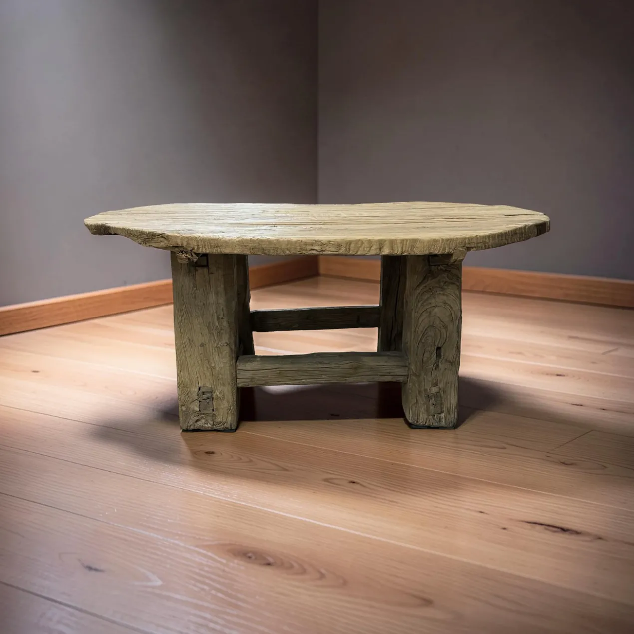 Salontafel naturel Ø135 cm uniek robuust uniek
