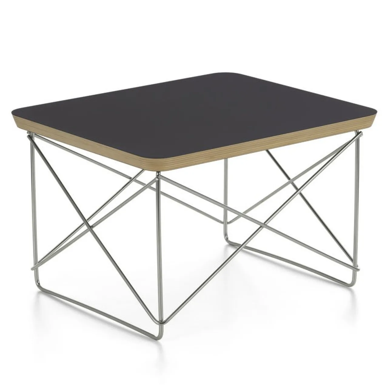 Salontafel Occasional LTR chroom onderstel, zwart
