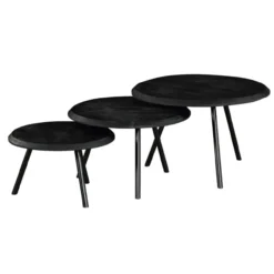Salontafel Ohio Zwart - set van 3