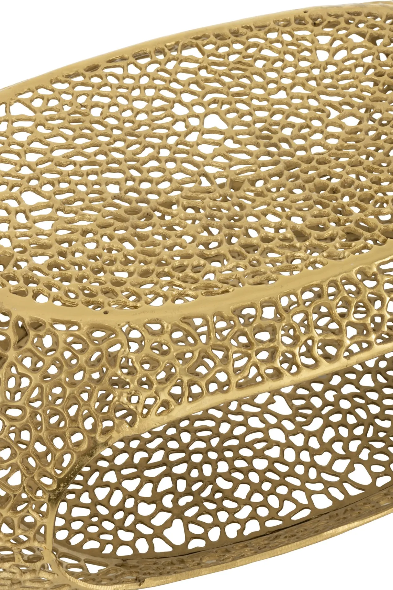 Salontafel ovaal aluminium goud