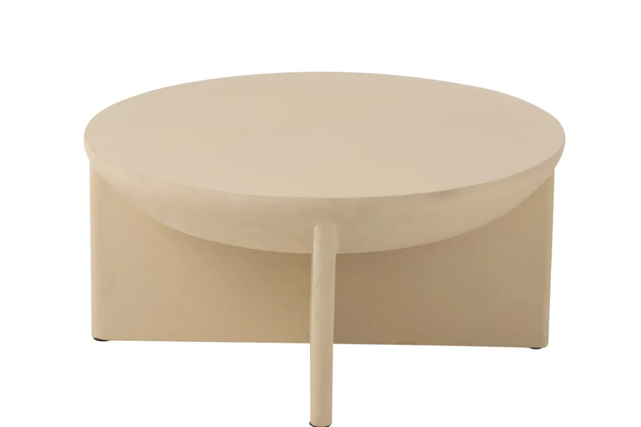 Salontafel Ronde Mangohout beige