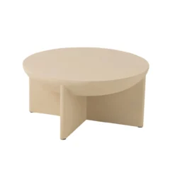 Salontafel Ronde Mangohout beige