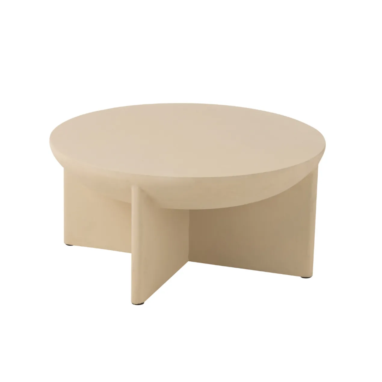 Salontafel Ronde Mangohout beige