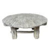 Salontafel rond naturel finish uniek