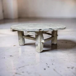 Salontafel rond naturel finish uniek