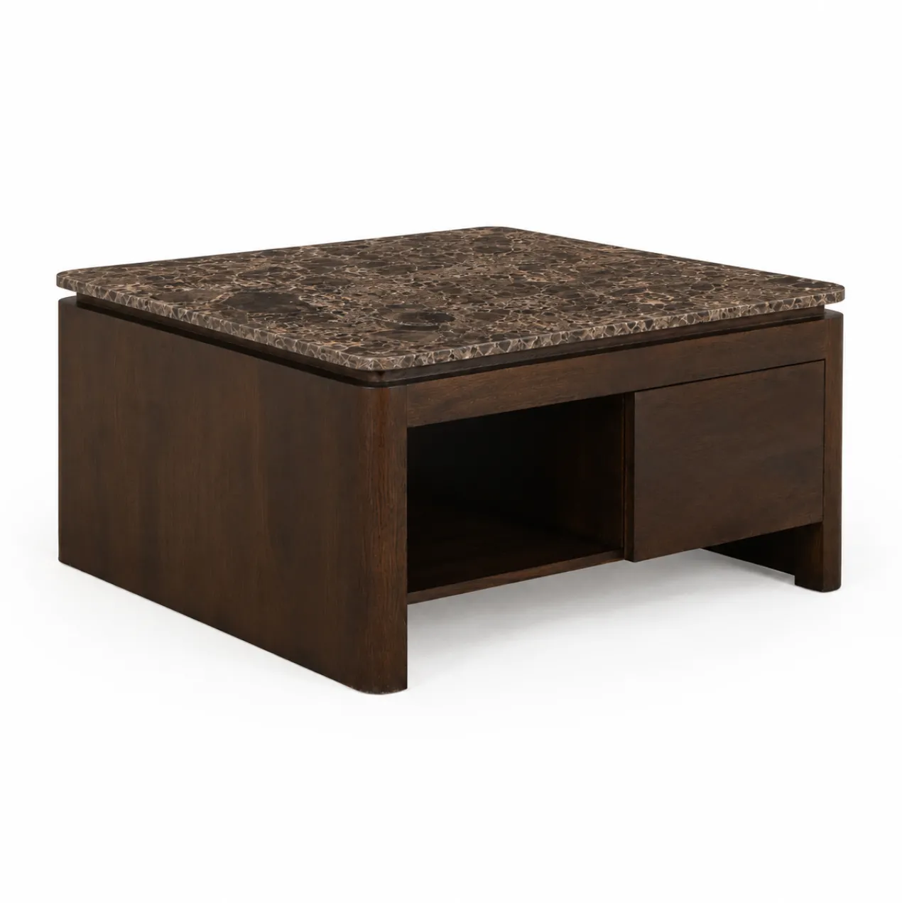 Salontafel Rondo bruin/bruin marmer