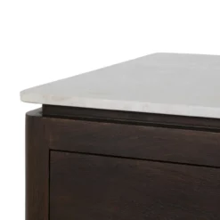 Salontafel Rondo bruin/wit marmer