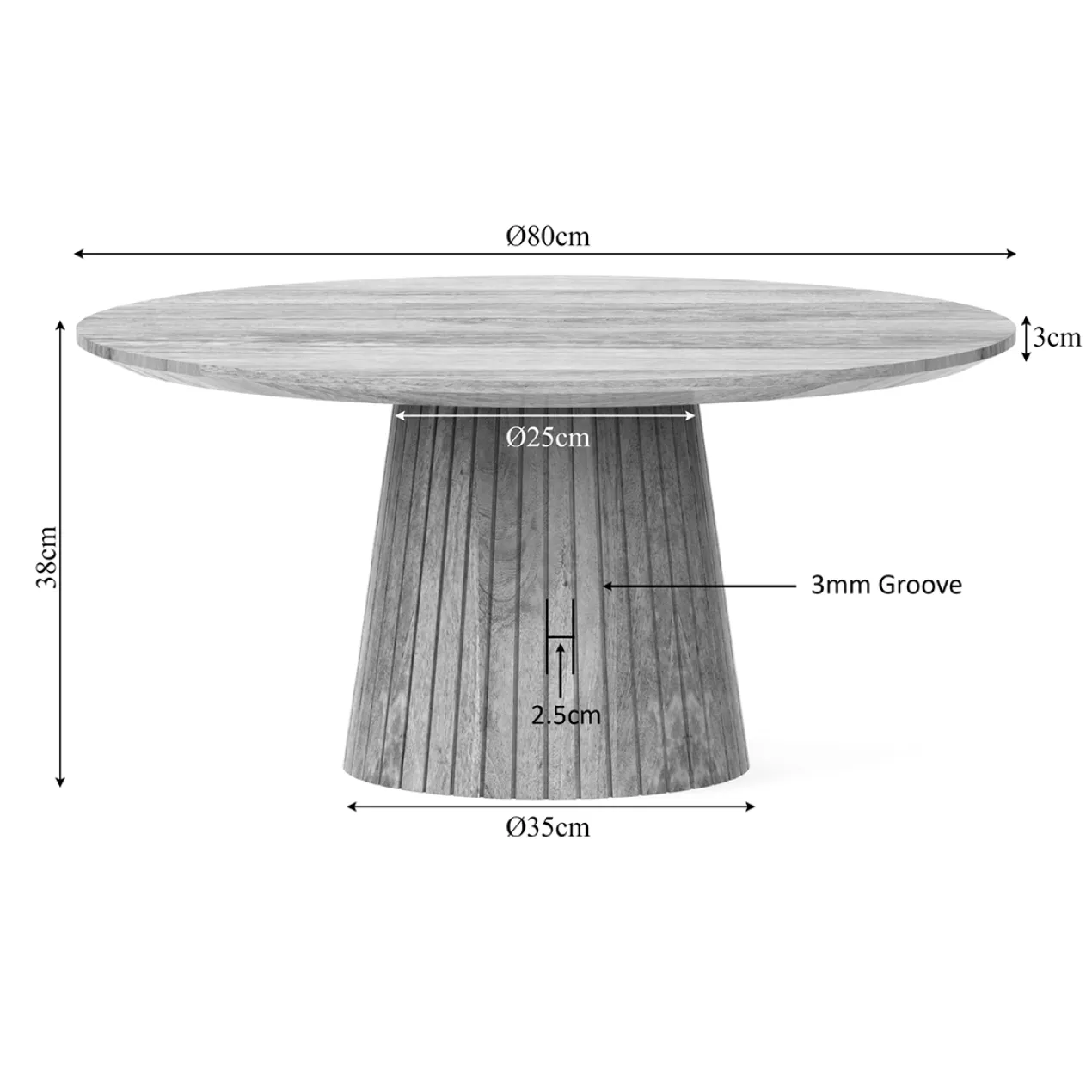 Salontafel Sol Ø80 cm