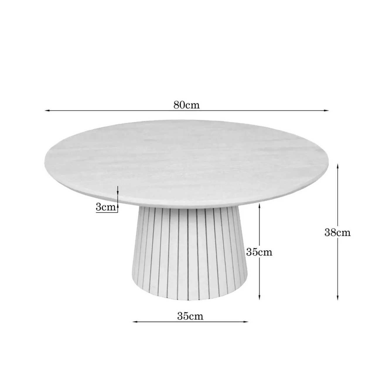 Salontafel Sol Witzand Ø80 cm