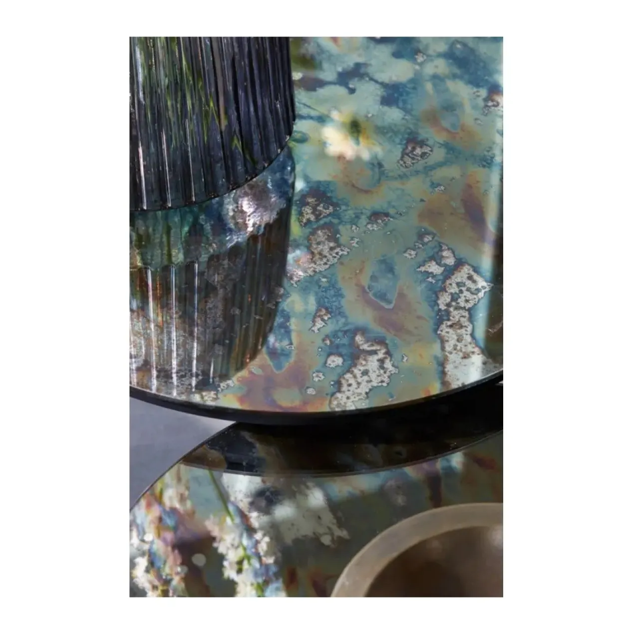 Salontafel Tabun glas en mat zwart set van 2