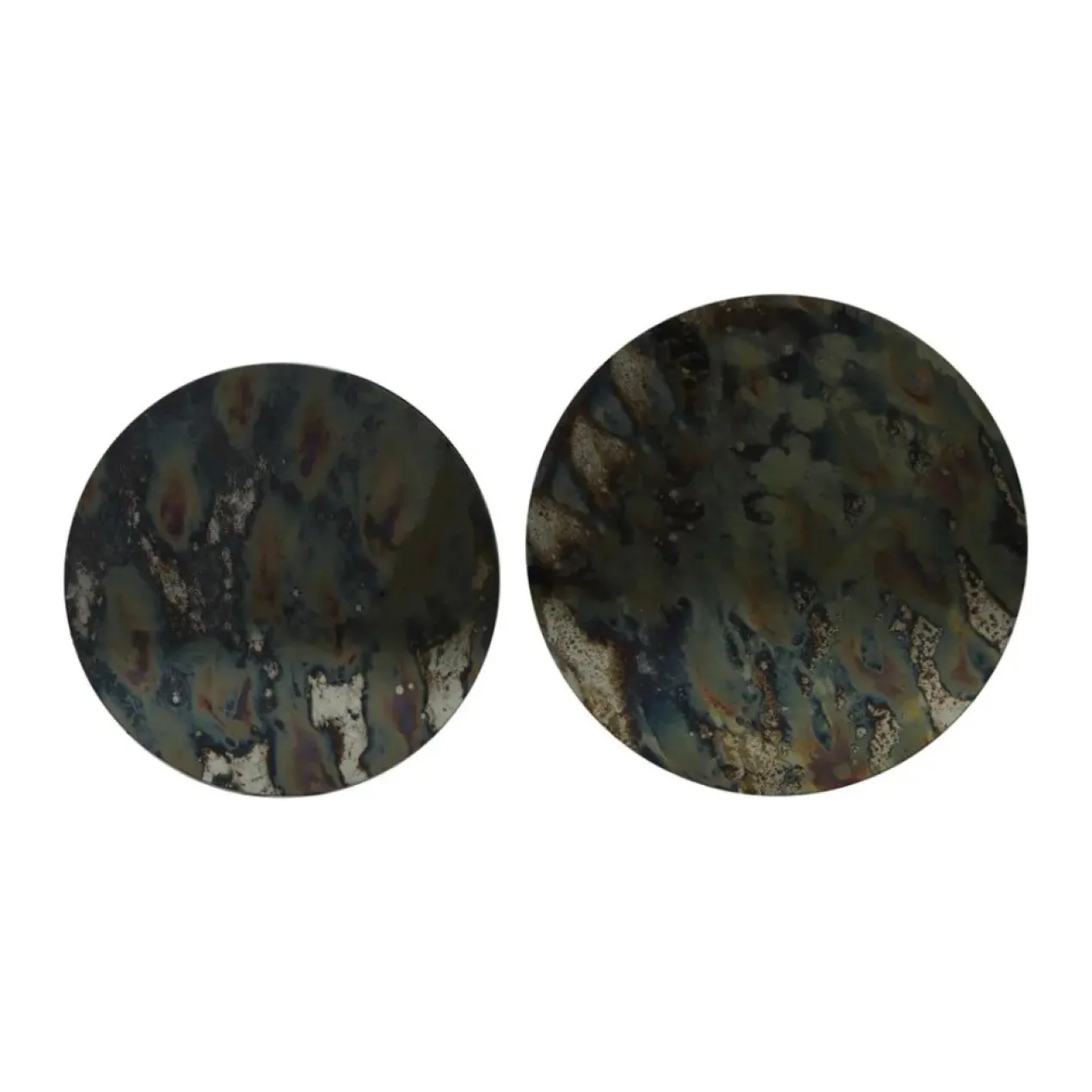 Salontafel Tabun glas en mat zwart set van 2