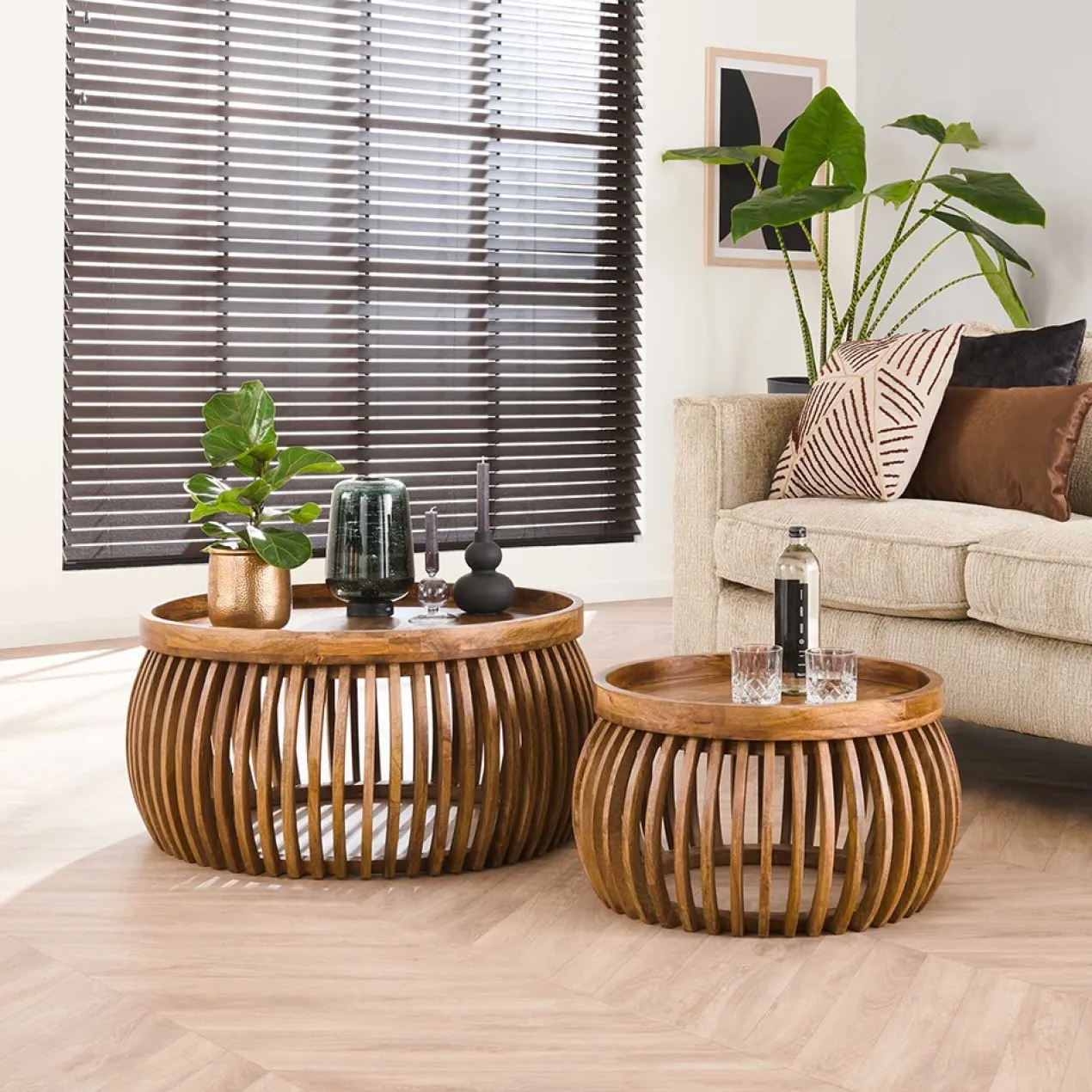 Salontafel Uithoorn rond - set van 2