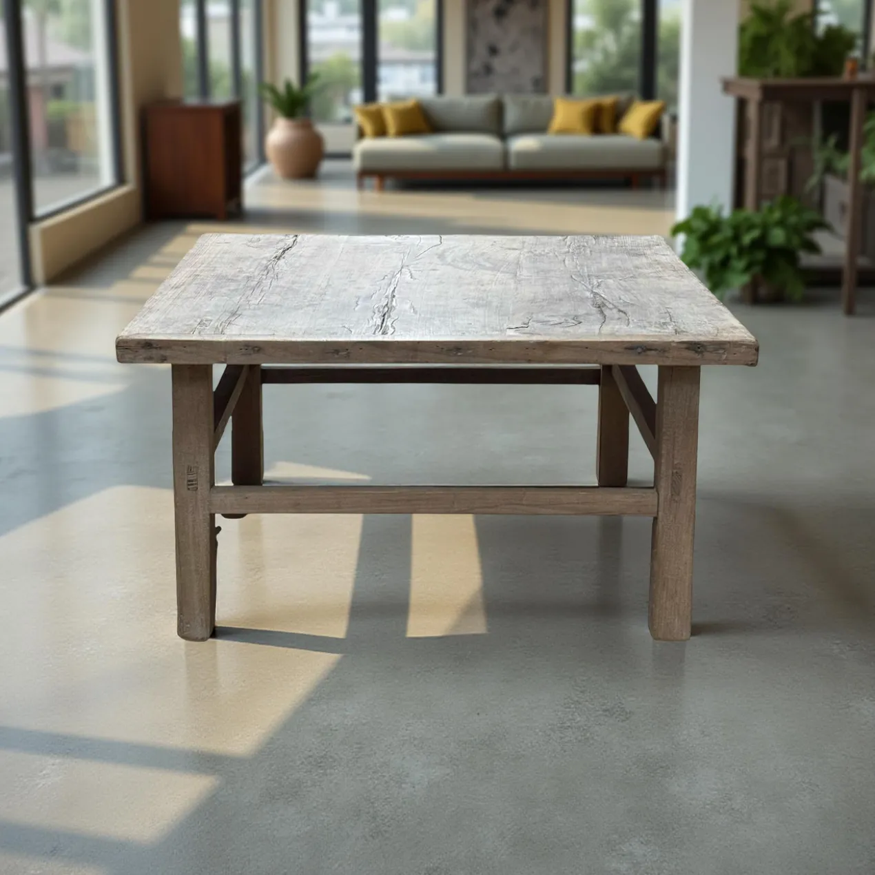 Salontafel vierkant naturel uniek