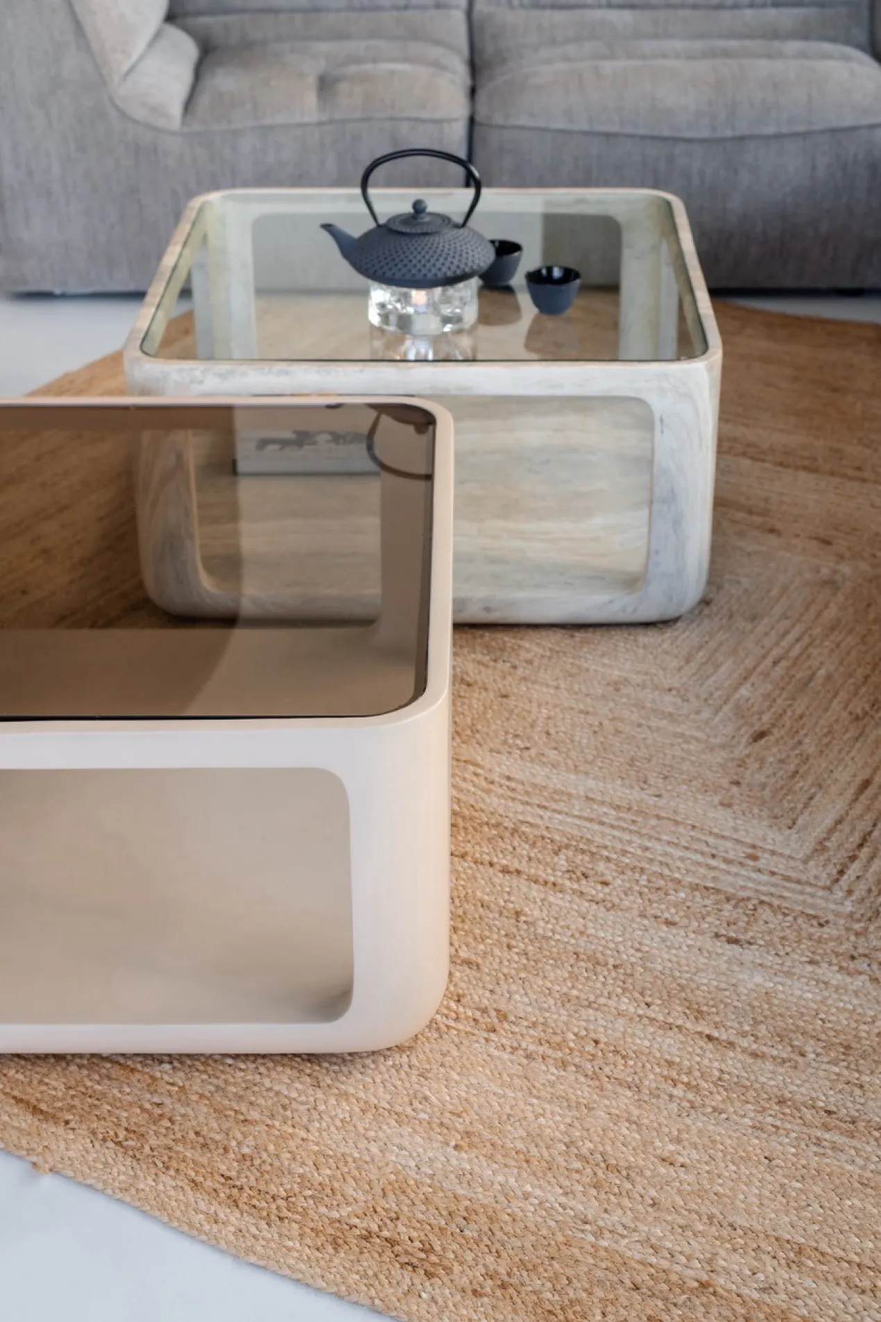 Salontafel Yobeko Travertine Texture